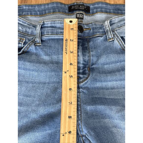 Judy Blue Jeans Womens 15 32 Skinny Fit Mid Rise Stretch Denim Distressed - Picture 4 of 8